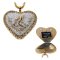 Herzkette Trauringe und Tauben in Gold mit SD-Karte