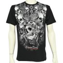 Alpen Madl T-Shirt Jewel Totenkopf schwarz