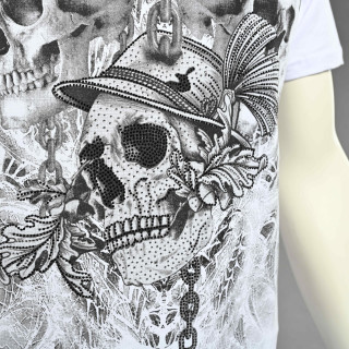 Alpen Madl T-Shirt Jewel Skull weiß